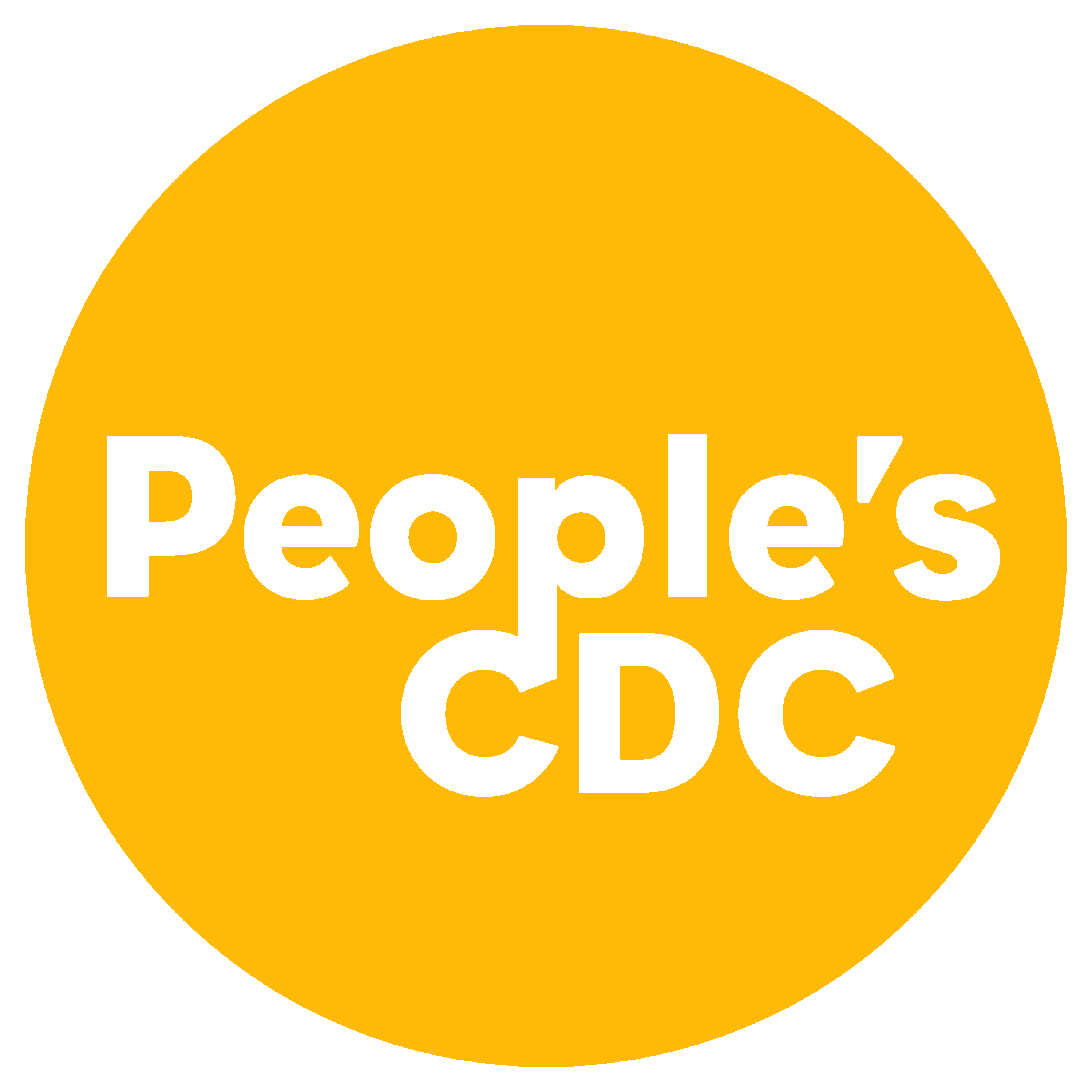 People's CDC logo in yellow colored circle