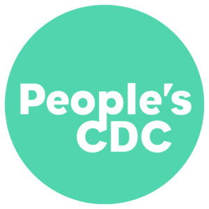 People's CDC logo in teal colored circle